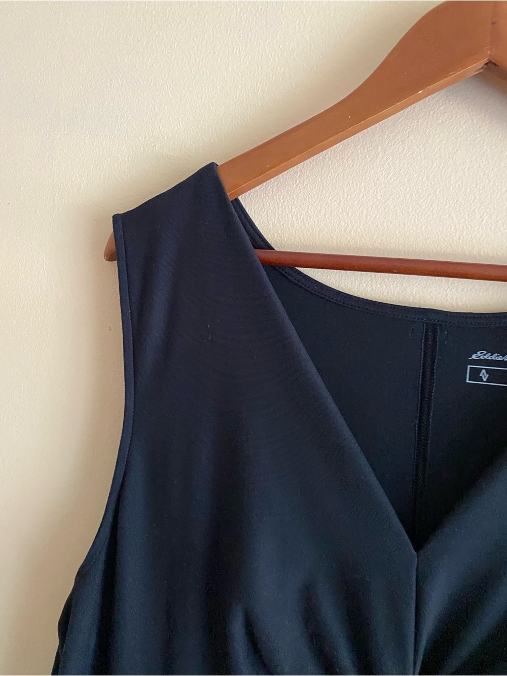 Eddie Bauer Travex Aster Tie the Knot Dress Woman 2XL Black Sleeveless Office - Picture 4 of 11
